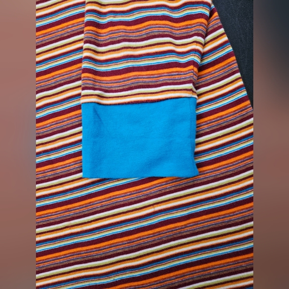 NWOT - Old Navy Cotton Striped 3/4 Sleeve V Neck Jersey - Size XL - Picture 3 of 10